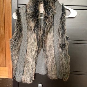 Women’s feux fur grey and furry